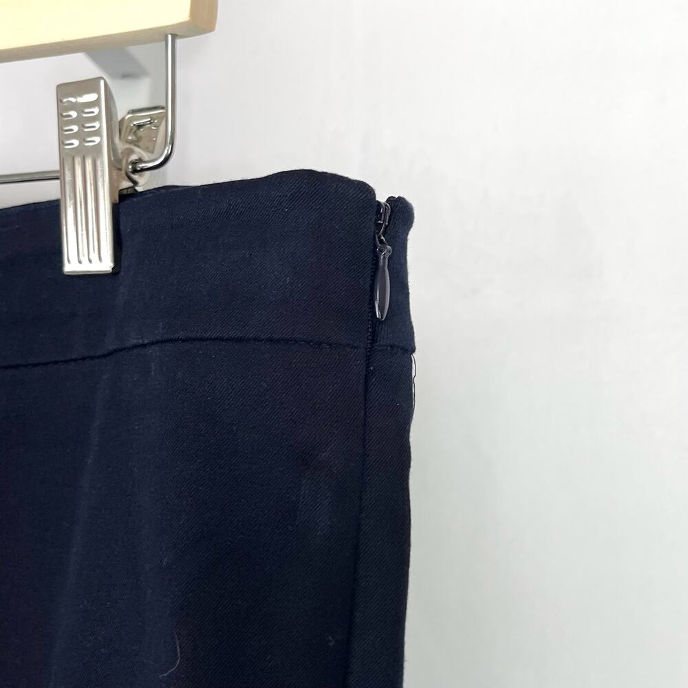 TALBOTS Size 16 Flat Front Side Zip Chatham Pants Stretch Cotton Blend Navy Blue - Picture 5 of 9